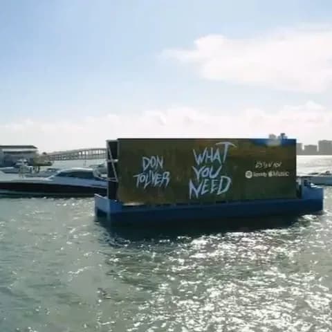 Billboard boat, South Beach, Don Toliver
